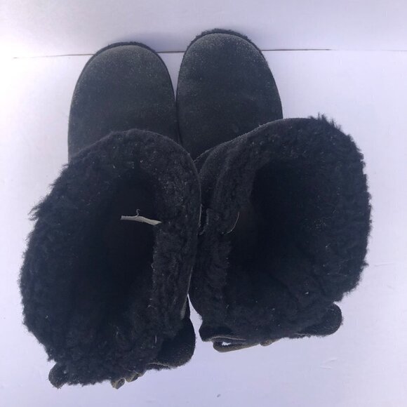 Ugg Australia Womens Classic‎ Double Bow Mini Boot Size 5 Black - Picture 6 of 11